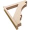 Ekena Millwork 6-in W x 34-in D x 40-in H Balboa Block Rough Cedar Woodgrain TimberThane Outlooker, Primed Tan OUTUR060X34X40BOA44RCPR - alternate 6